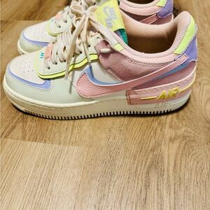 Nike Air Force 1 Low Pastel Pink Blue Yellow Sneakers